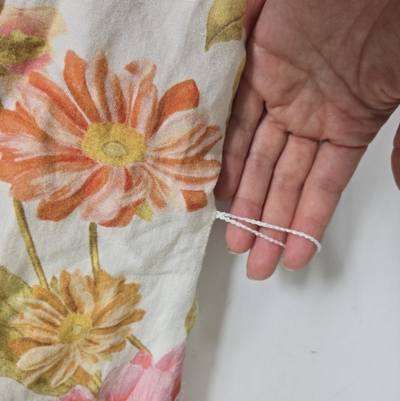 Floral Linen Mini Shirt Dress Forever New Brooke made in Aus sz US 10 - Picture 13 of 14